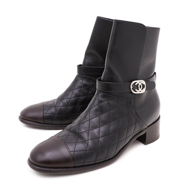 Chanel quilted ankle boots sale