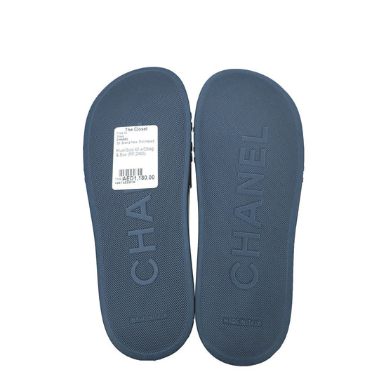 Chanel - Chanel Bicolor CC Rubber Mules 40 | The Closet