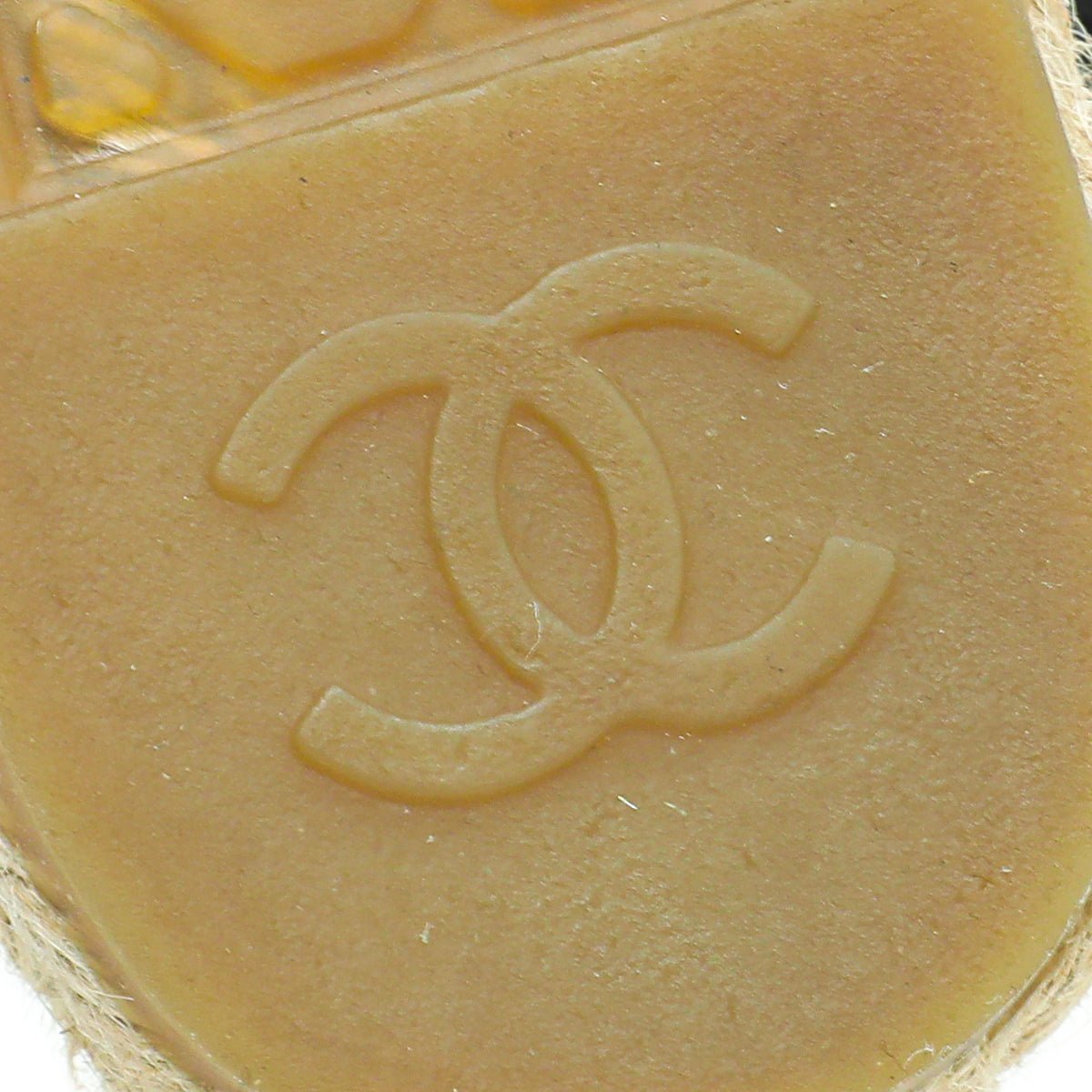 Chanel Bicolor CC Tweed Cap Toe Espadrille 37-Chanel-THE CLOSET