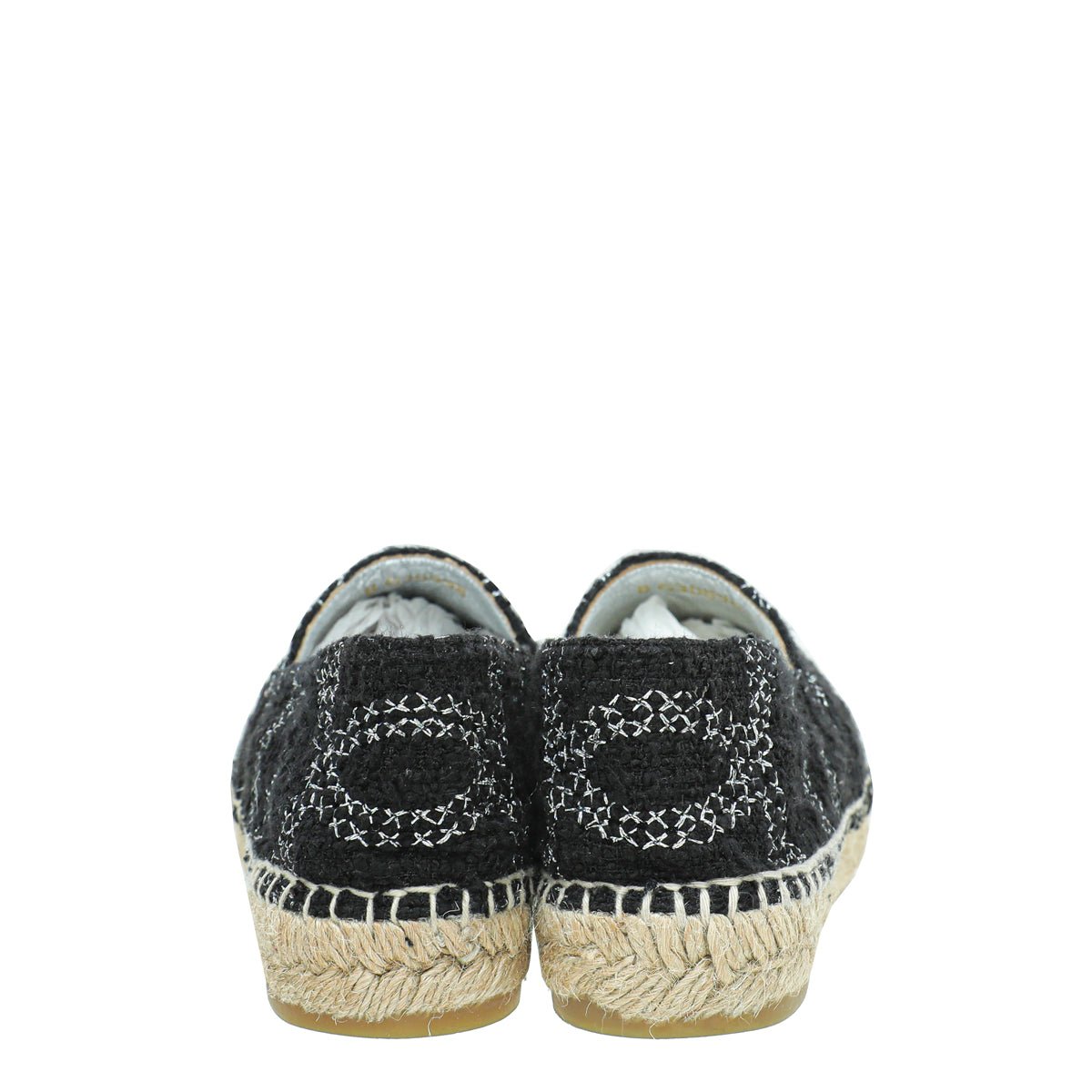 Chanel Bicolor CC Tweed Cap Toe Espadrille 37-Chanel-THE CLOSET