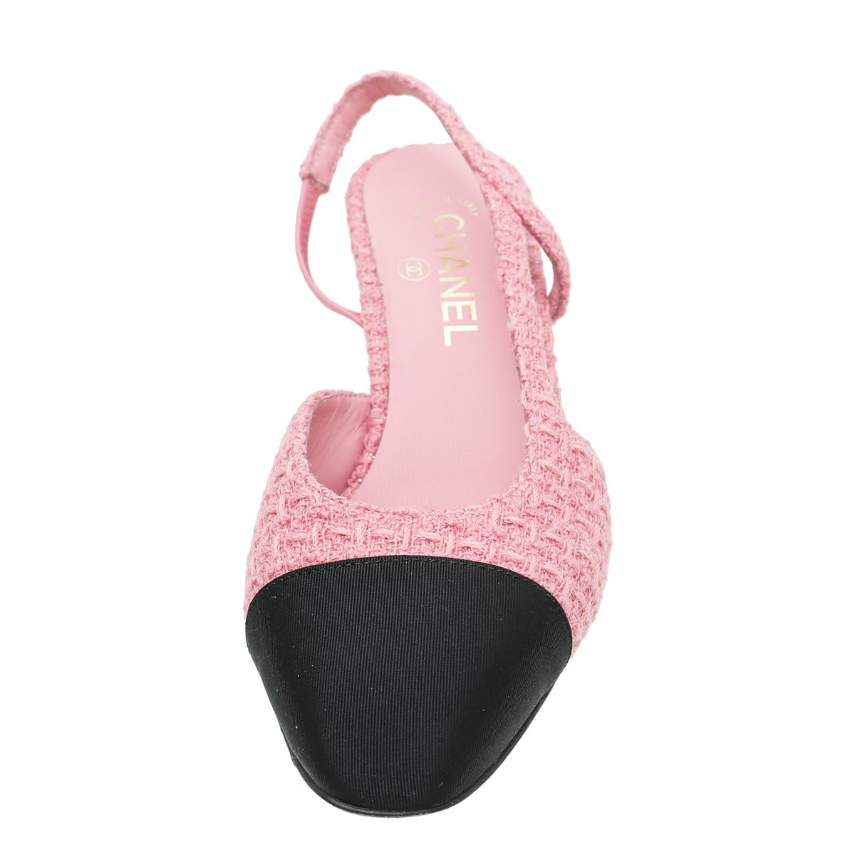 Chanel Bicolor CC Tweed Cap Toe Slingback 40-Chanel-THE CLOSET