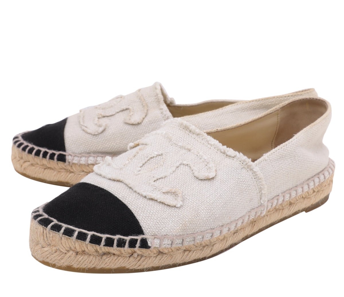 The Closet - Chanel Bicolor CC Tweed Espadrille 38 | The Closet