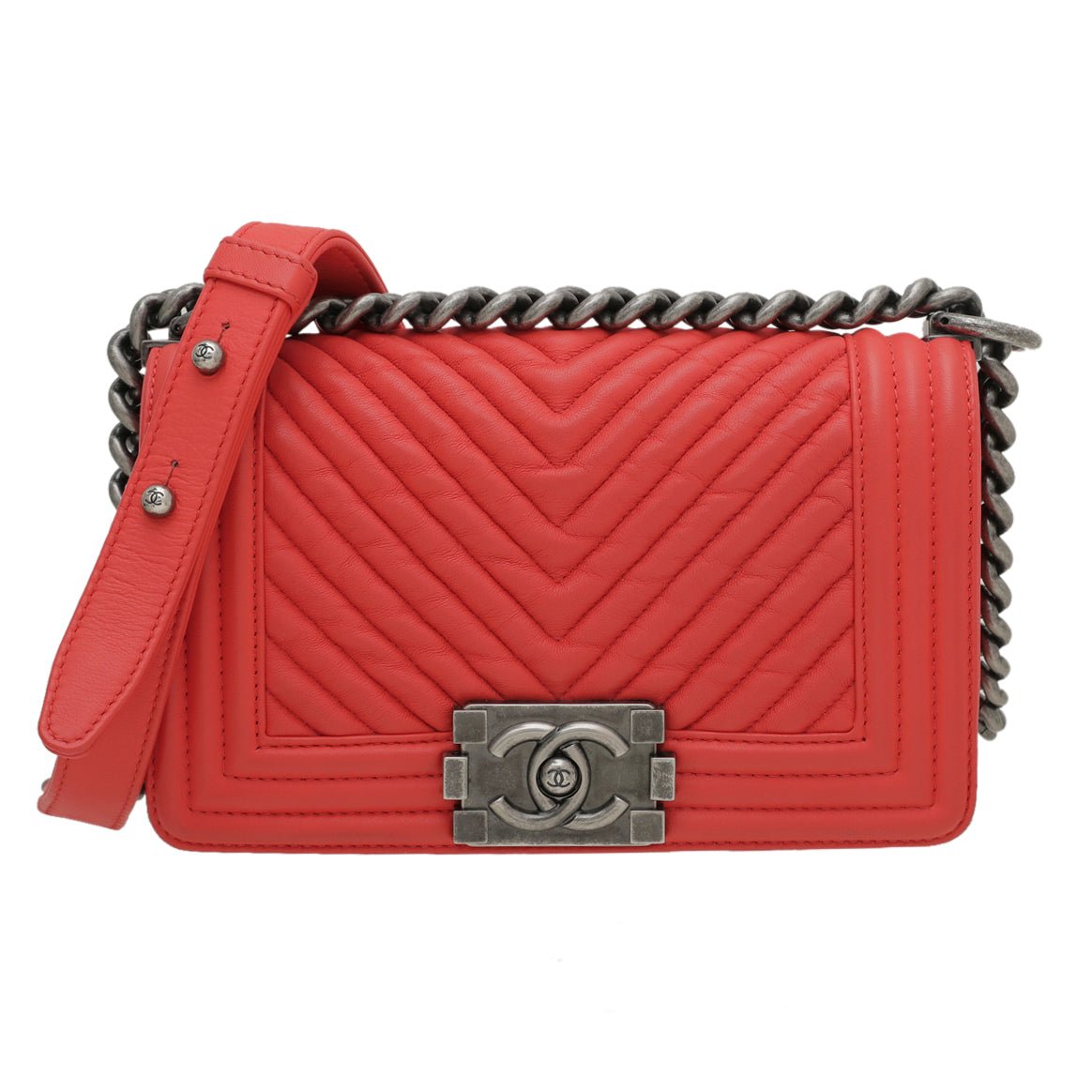 Chanel Bicolor Chevron Le Boy Bag-Chanel-THE CLOSET