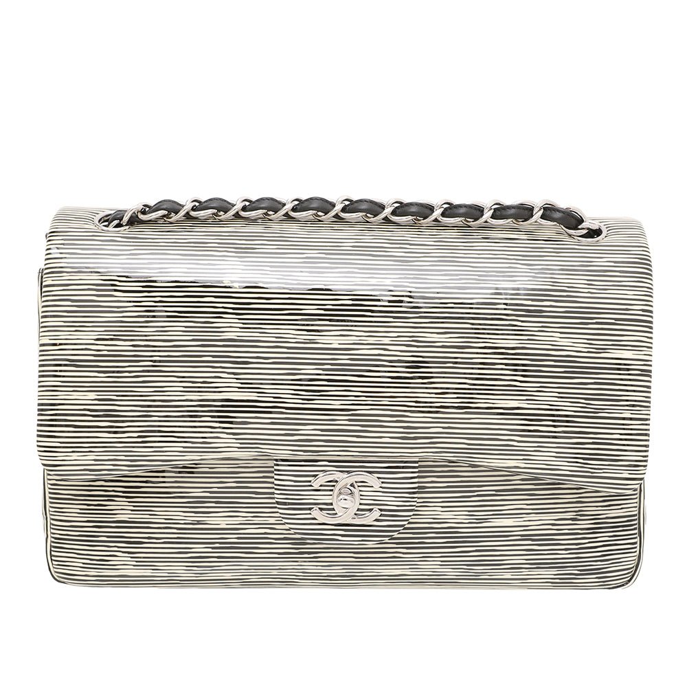 Chanel Bicolor Classic Flap Striped Bag – The Closet