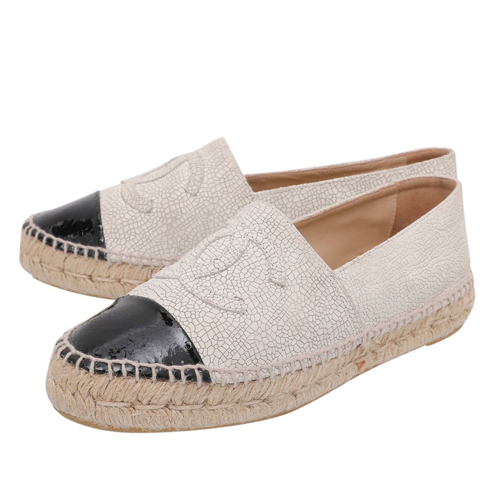 Chanel Bicolor Crackled Espadrille 39-Chanel-THE CLOSET
