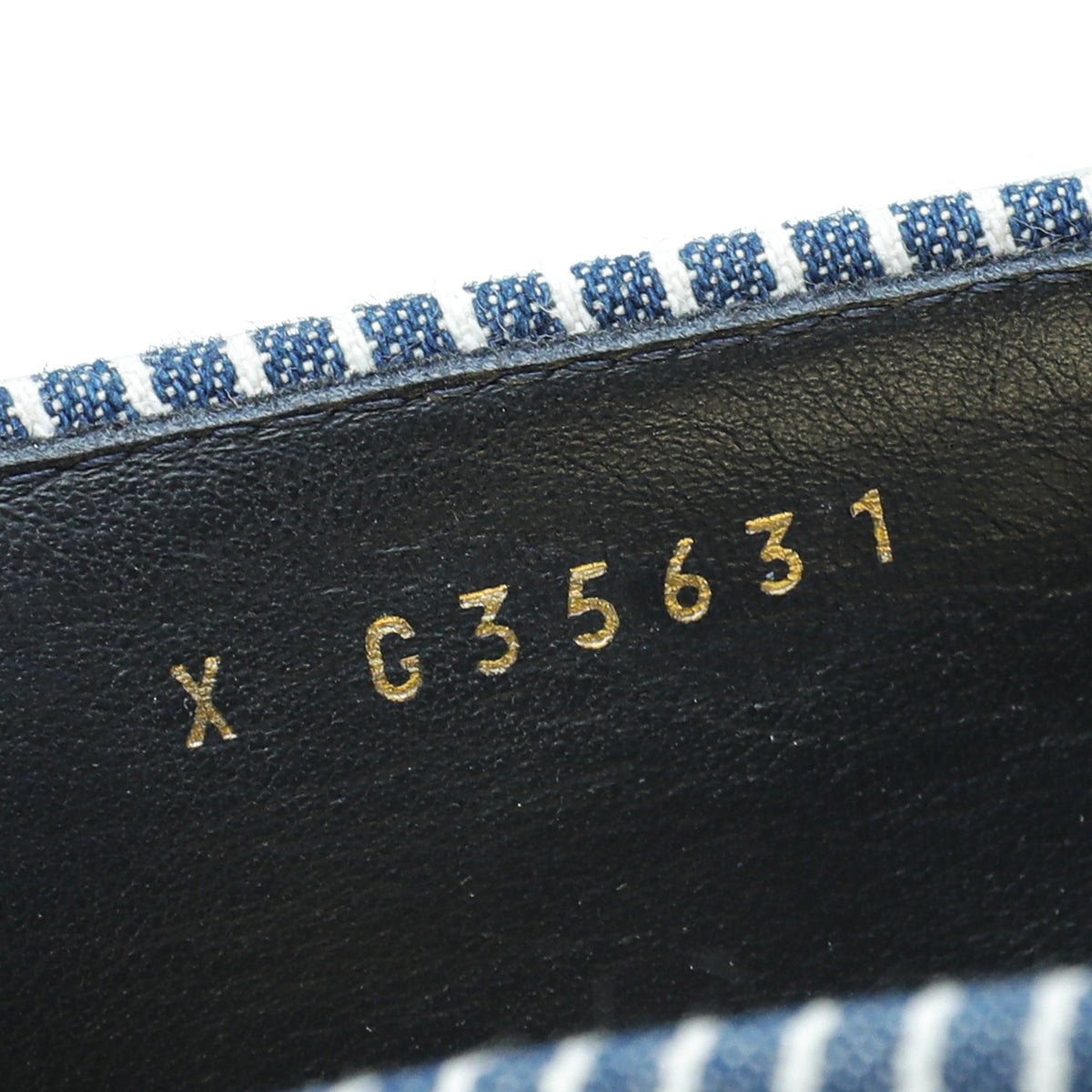 Chanel Bicolor Denim Stripe CC Chain Around Loafers 39.5-Chanel-THE CLOSET