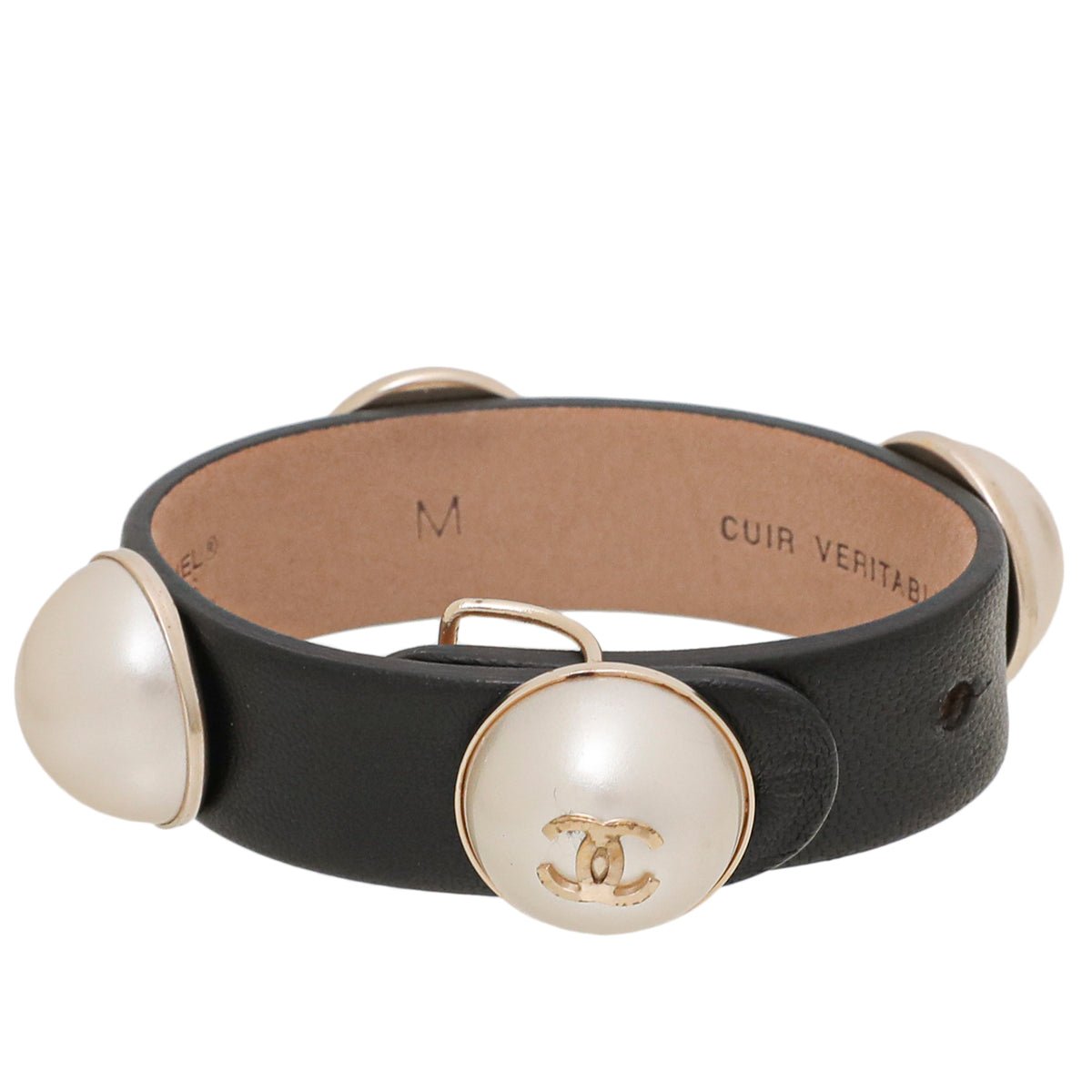 Chanel Bicolor Faux Pearl CC Bracelet Medium-Chanel-THE CLOSET