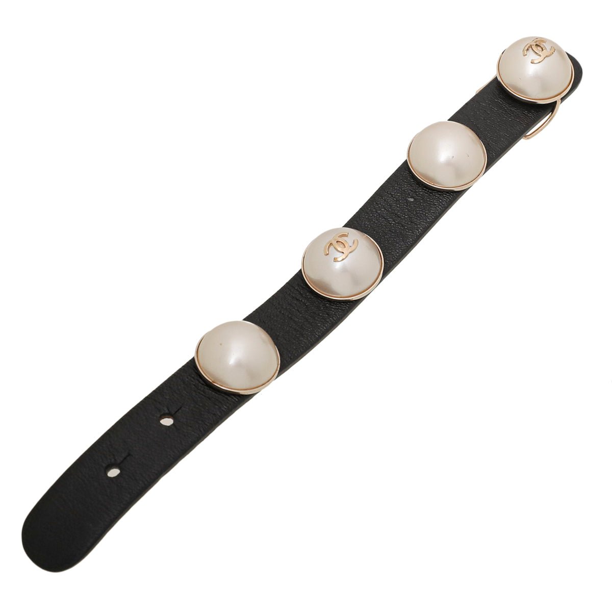 Chanel Bicolor Faux Pearl CC Bracelet Medium-Chanel-THE CLOSET