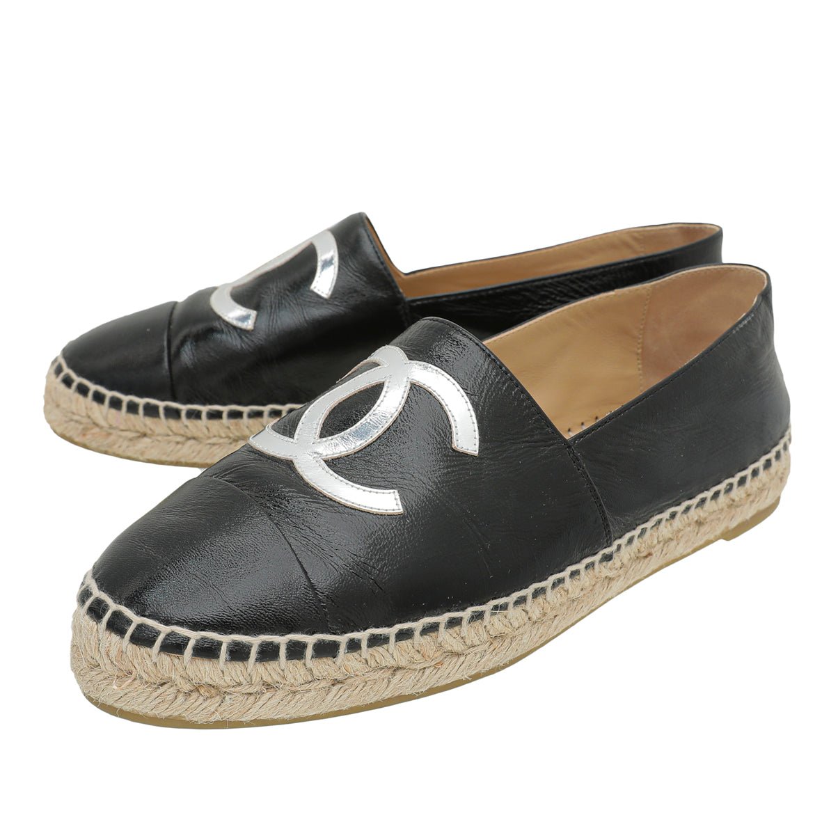 Chanel Bicolor Glazed CC Espadrille 39-Chanel-THE CLOSET