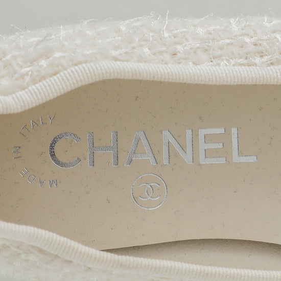 The Closet - Chanel Bicolor Grosgrain Tweed Ballet Flats 36 | The Closet
