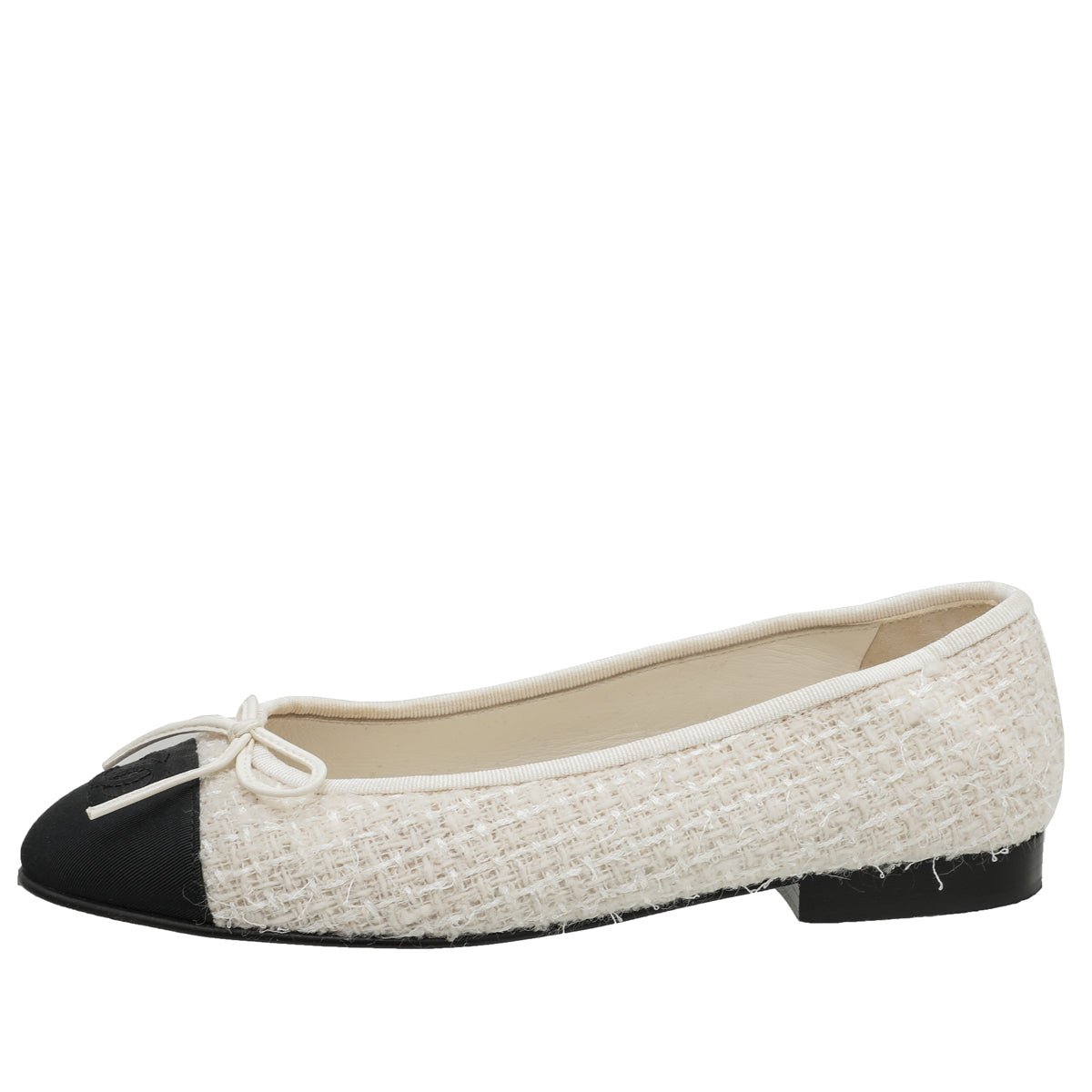 Chanel Bicolor Grosgrain Tweed Ballet Flats 36 – THE CLOSET