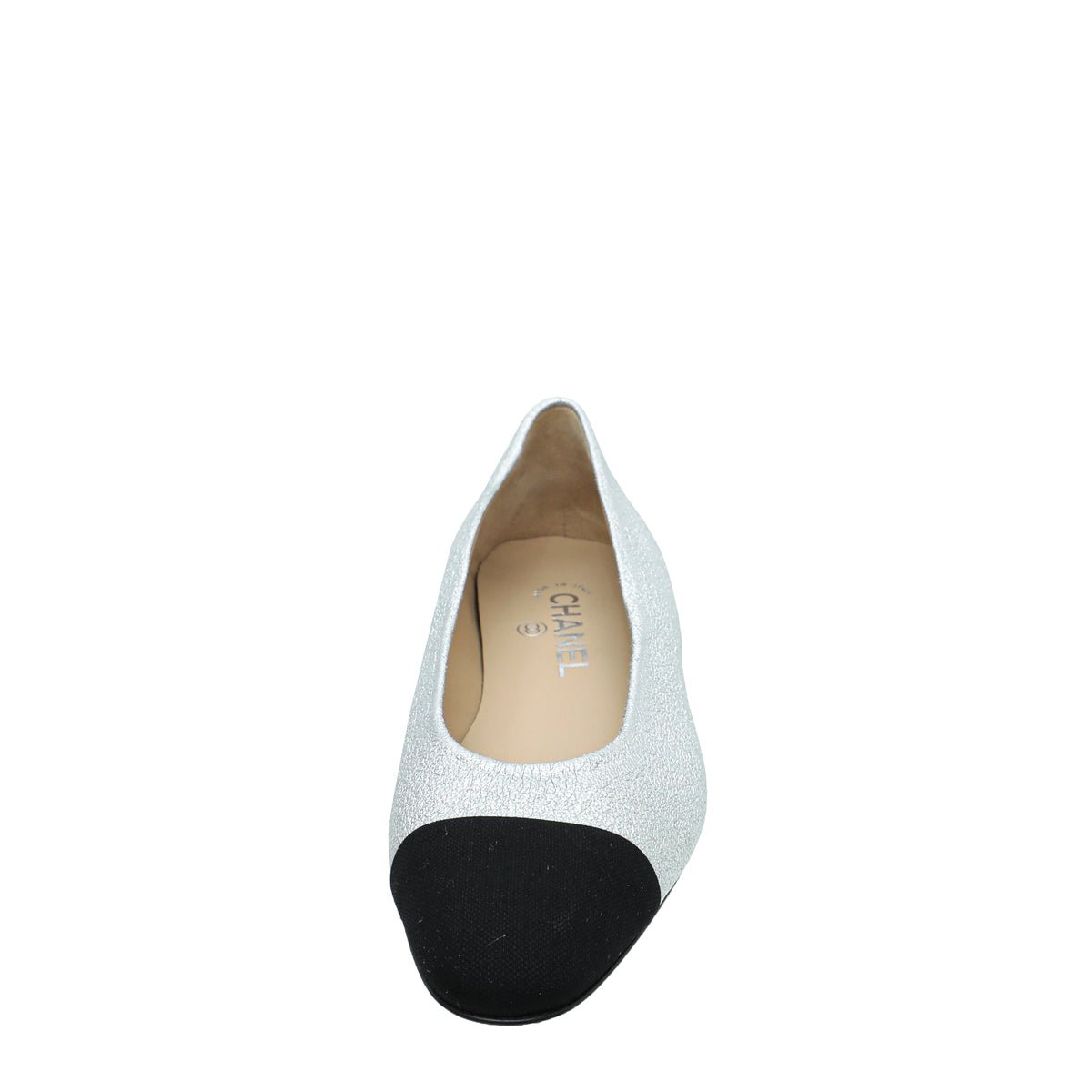 Chanel Bicolor Grossgrain Crackled Ballet Flats 38-Chanel-THE CLOSET