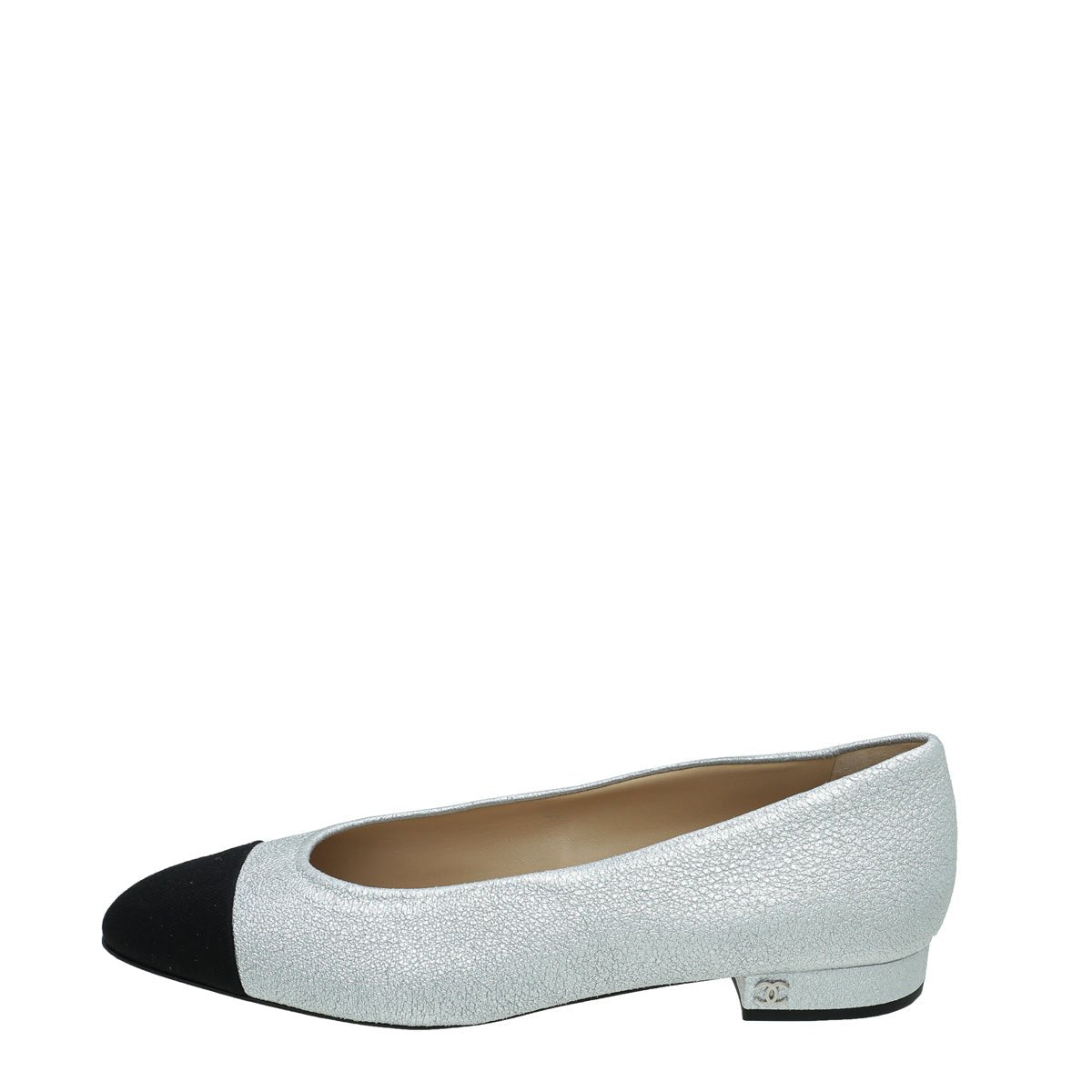 Chanel Bicolor Grossgrain Crackled Ballet Flats 38-Chanel-THE CLOSET
