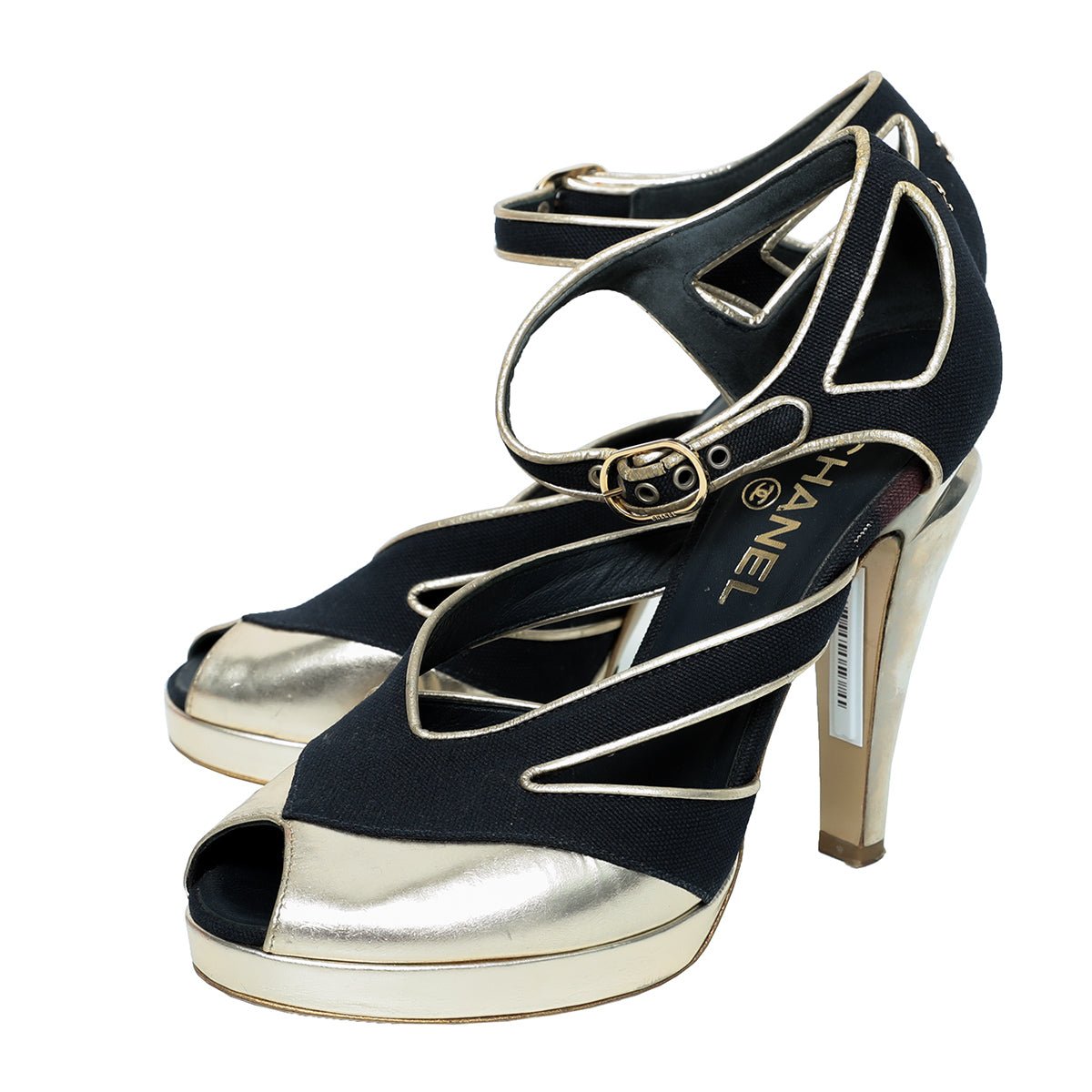 Chanel Bicolor Peep Toe 39-Chanel-THE CLOSET