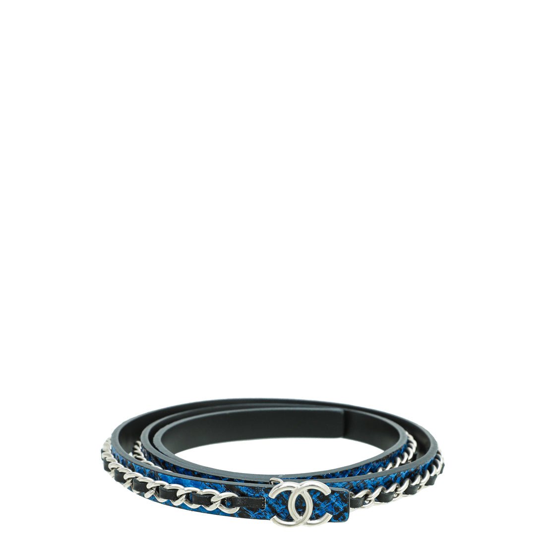 Chanel Bicolor Python CC Chain Belt 30-Chanel-THE CLOSET
