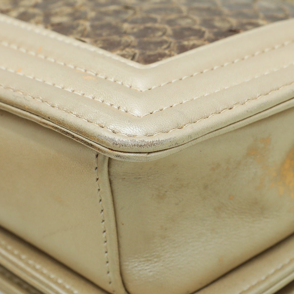 Chanel Bicolor Python Metiers D'Art Boy Flap Small Bag-Chanel-THE CLOSET