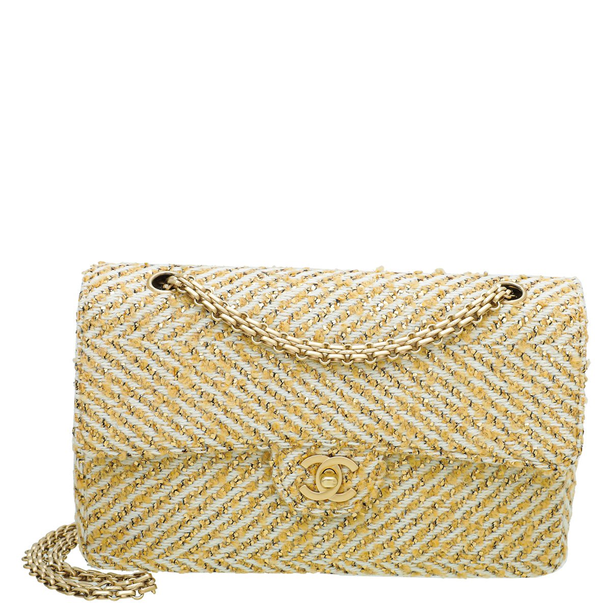 Chanel Bicolor Tweed Lame Mademoiselle Chain Flap Bag-Chanel-THE CLOSET