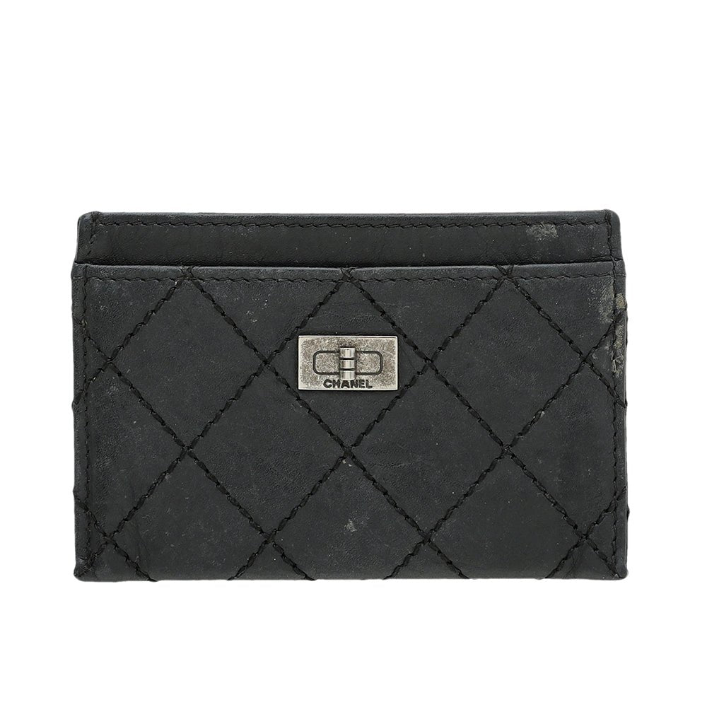 Chanel Black 2.55 Reissue Card Holder-Chanel-THE CLOSET