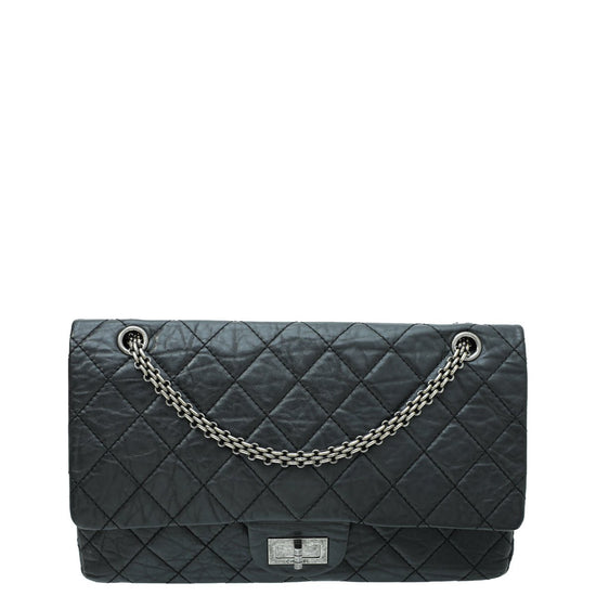 Chanel Reissue 2.55 Flap Bag Quilted Tweed and Sequins Mini Silver 2275421
