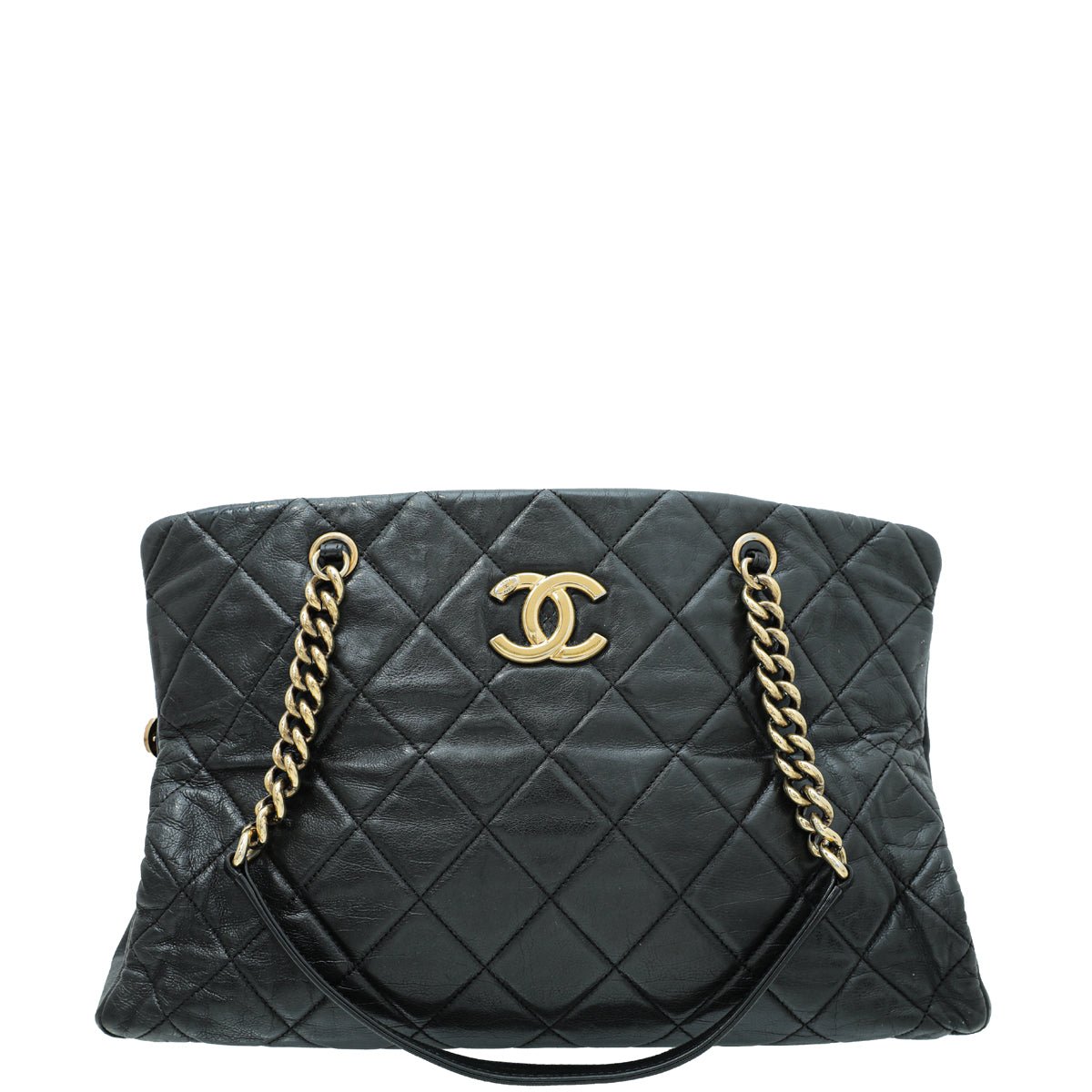 Chanel Black Aged CC Crown Tote Bag – The Closet