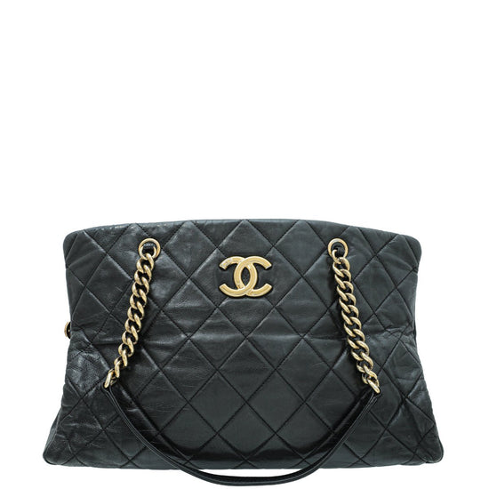 Chanel - Chanel Black Aged CC Crown Tote Bag | The Closet