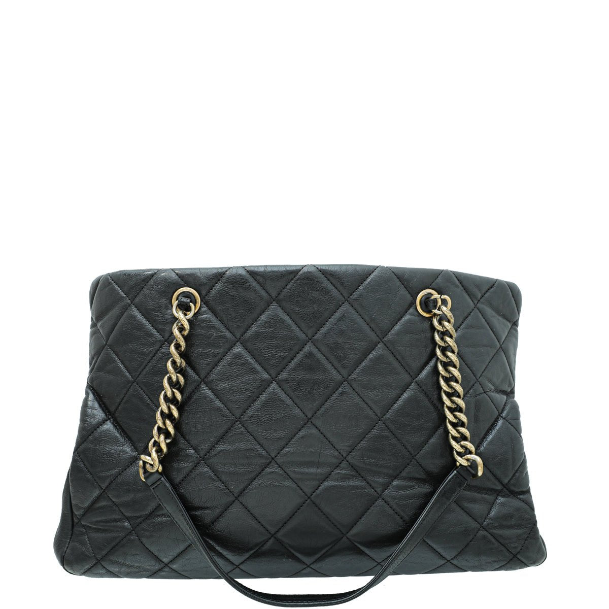 Chanel Black Aged CC Crown Tote Bag-Chanel-THE CLOSET