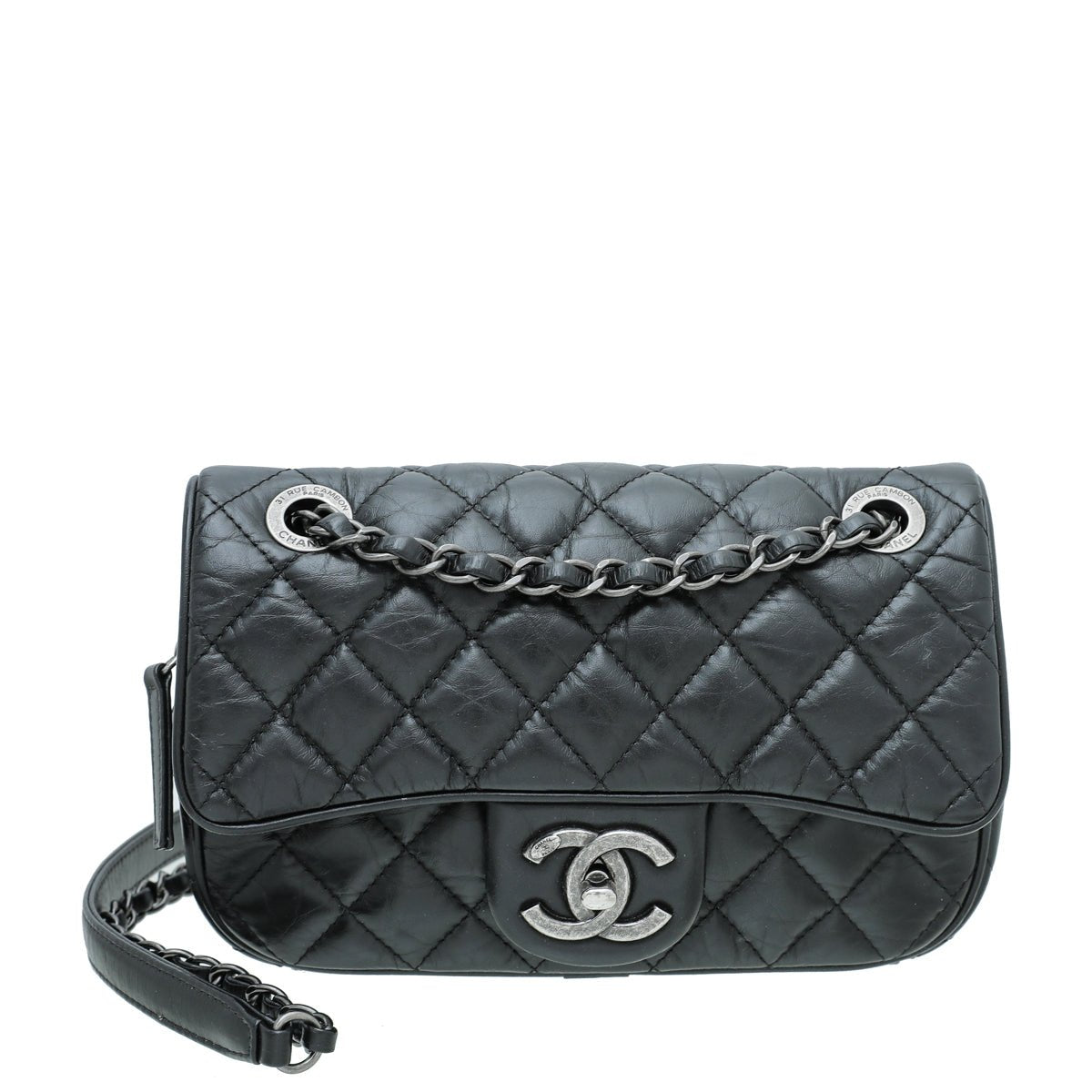 Chanel Black Aged Easy Flap Small Bag-Chanel-THE CLOSET