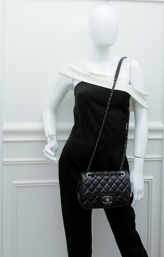 Chanel - Chanel Black Aged Easy Flap Small Bag | The Closet
