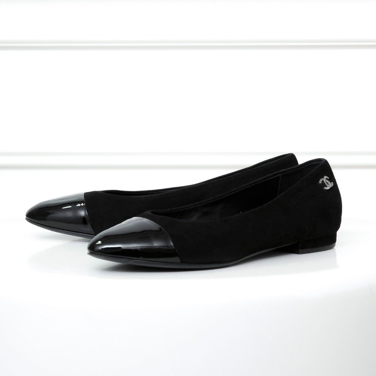 Chanel Black Ballerina Flats 35.5-Chanel-THE CLOSET