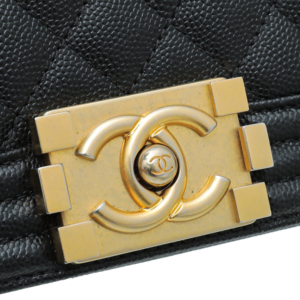 gold chanel wallet on chain black