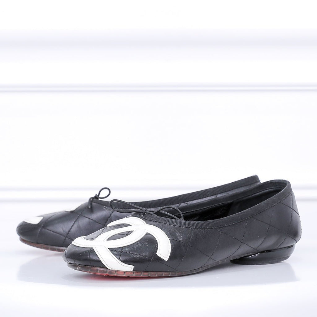 Chanel Black Cambon Ballet Flats 371