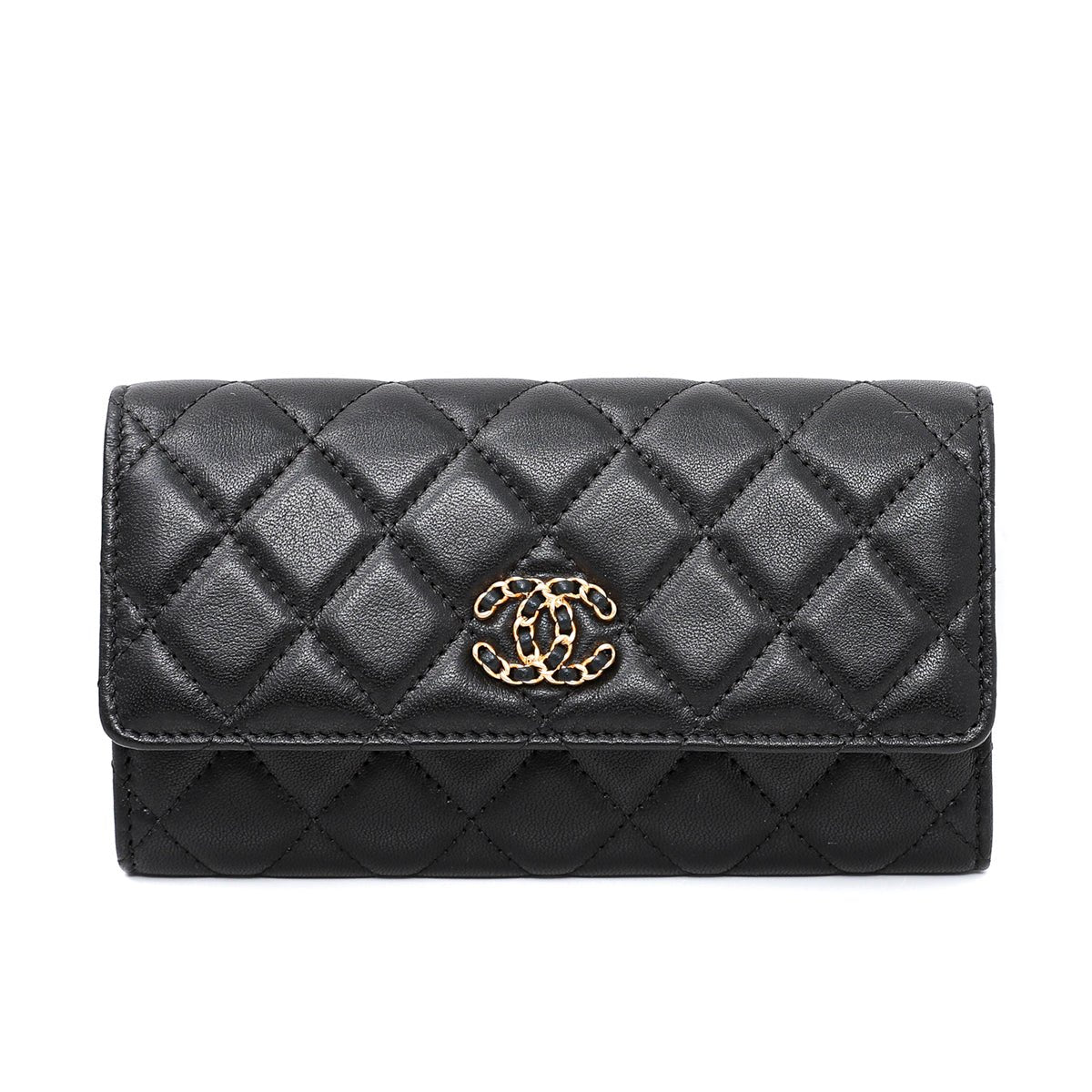 Chanel Black CC 19 Flap Wallet-Chanel-THE CLOSET