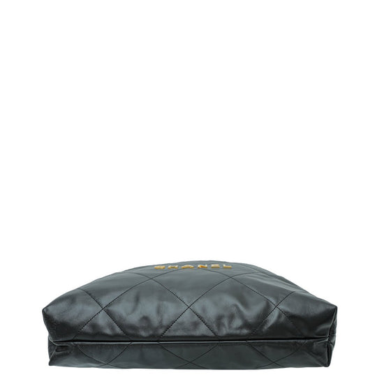 Chanel Black CC 22 Quilted Large Bag – The Closet
