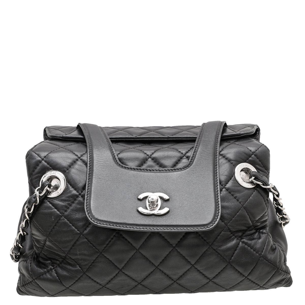 Chanel Black CC Accordion Shopping Bag-Chanel-THE CLOSET