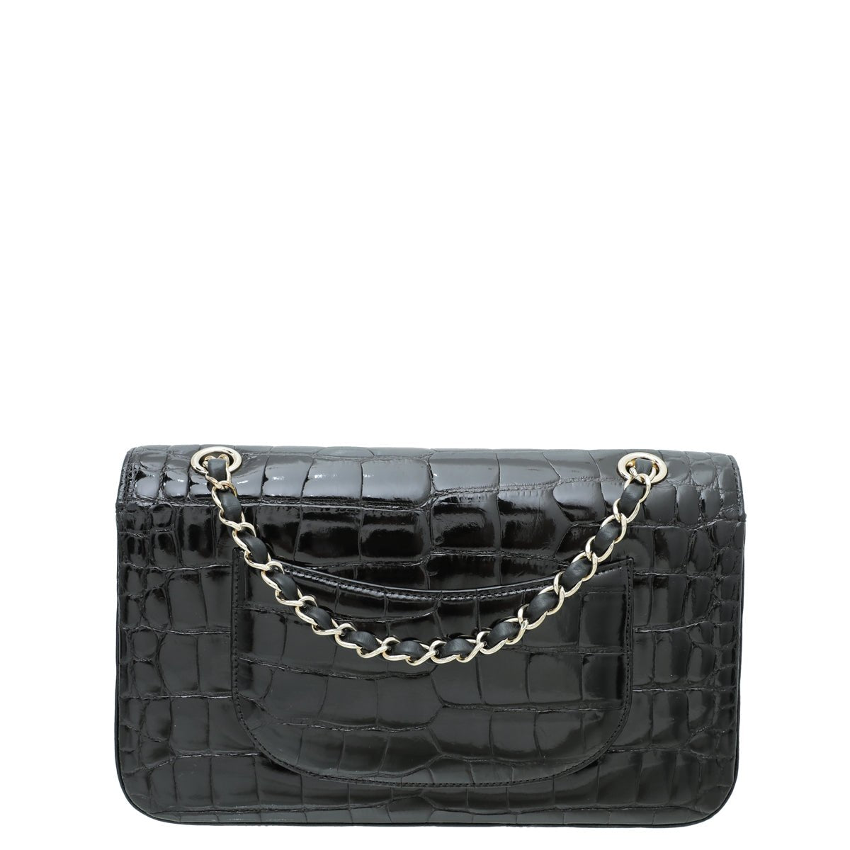 Chanel Black CC Alligator Classic Double Flap Medium Bag-Chanel-THE CLOSET