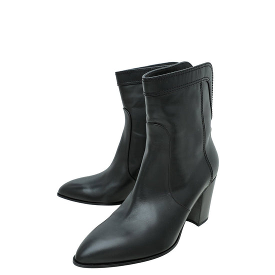 Chanel - Chanel Black CC Ankle Boot 40.5 | The Closet