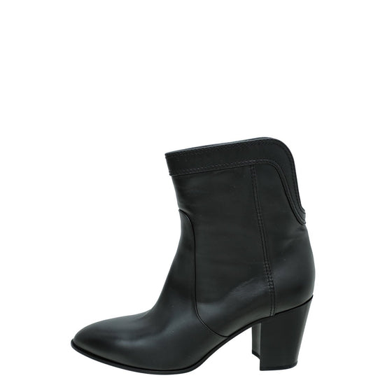 Chanel - Chanel Black CC Ankle Boot 40.5 | The Closet