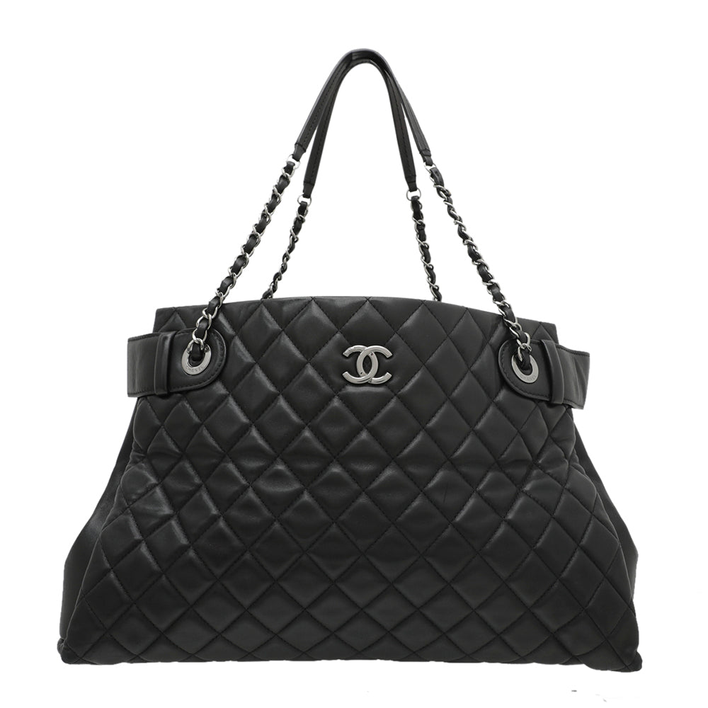 Chanel Black CC Belt Side Shopping Tote Bag-Chanel-THE CLOSET