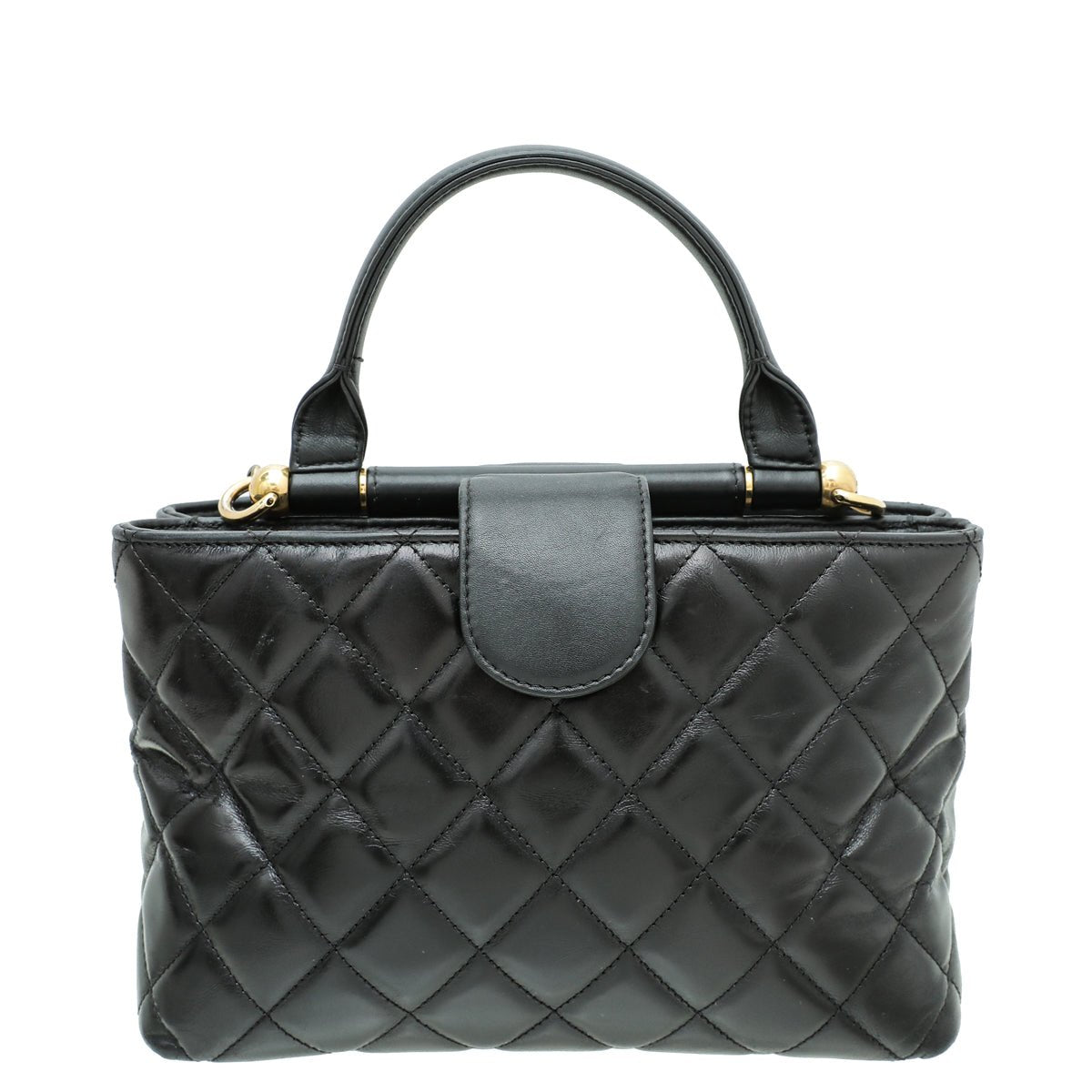 Chanel Black CC Bullet Handle Small Shopping Bag-Chanel-THE CLOSET