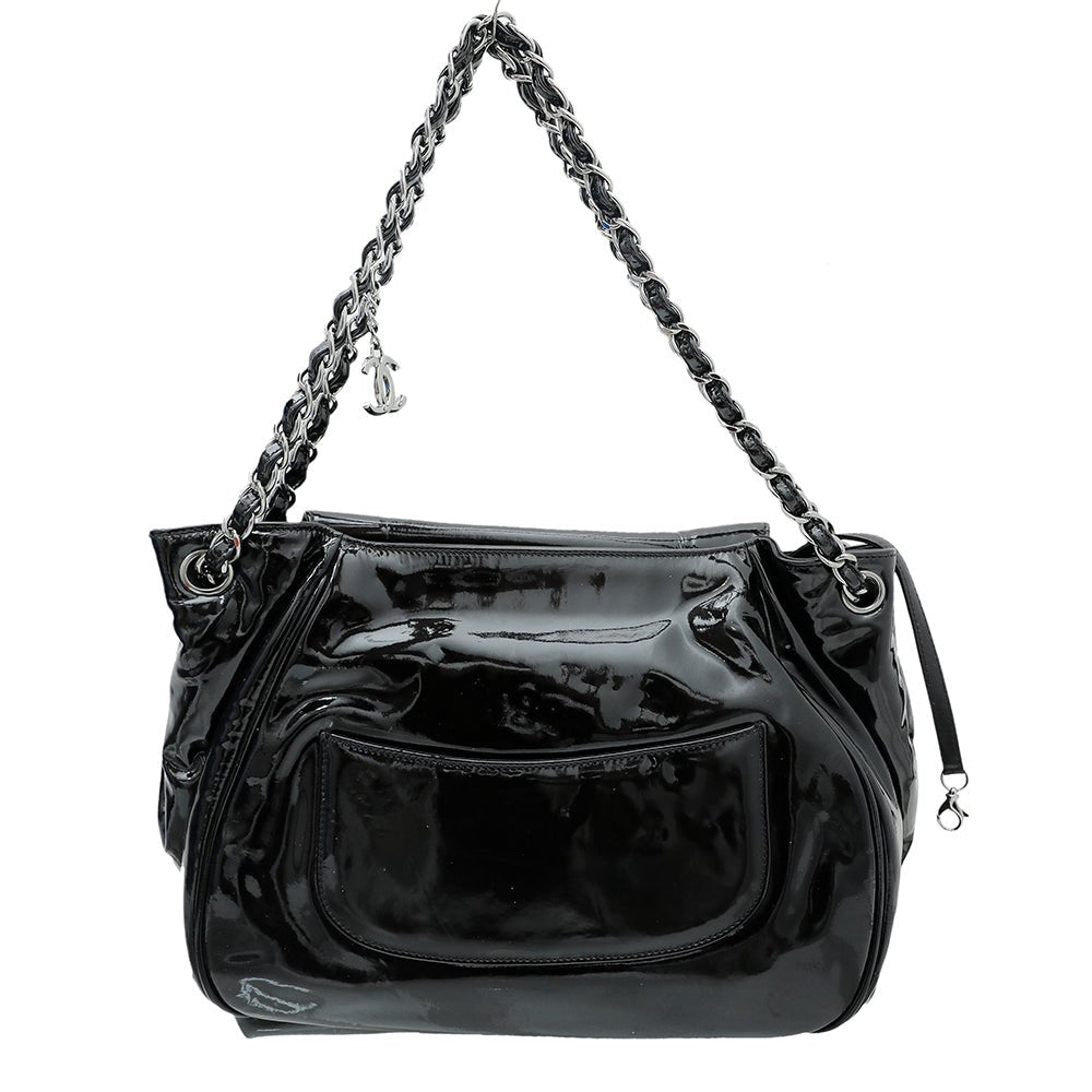 Chanel Black CC Camellia Accordion Flap Bag-Chanel-THE CLOSET