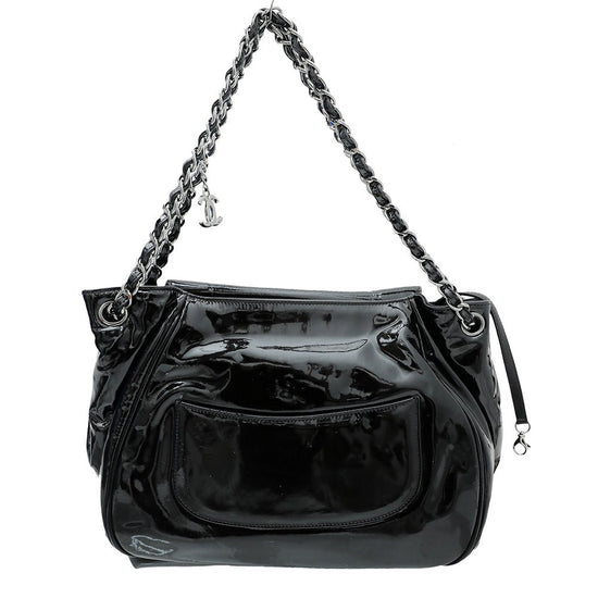Chanel - Chanel Black CC Camellia Accordion Flap Bag | The Closet