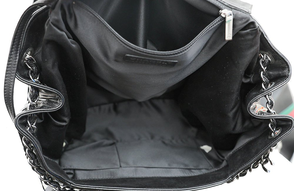 Chanel - Chanel Black CC Camellia Accordion Flap Bag | The Closet