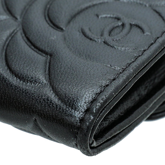 Chanel Black CC Camellia Flower Flap Wallet – The Closet
