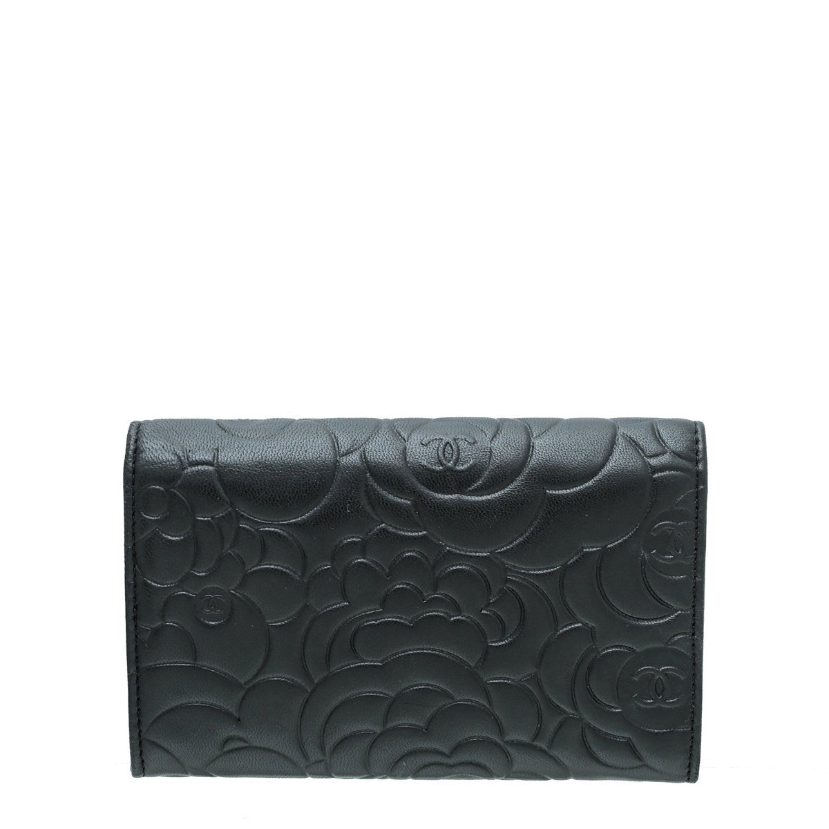 Chanel Black CC Camellia Flower Flap Wallet-Chanel-THE CLOSET
