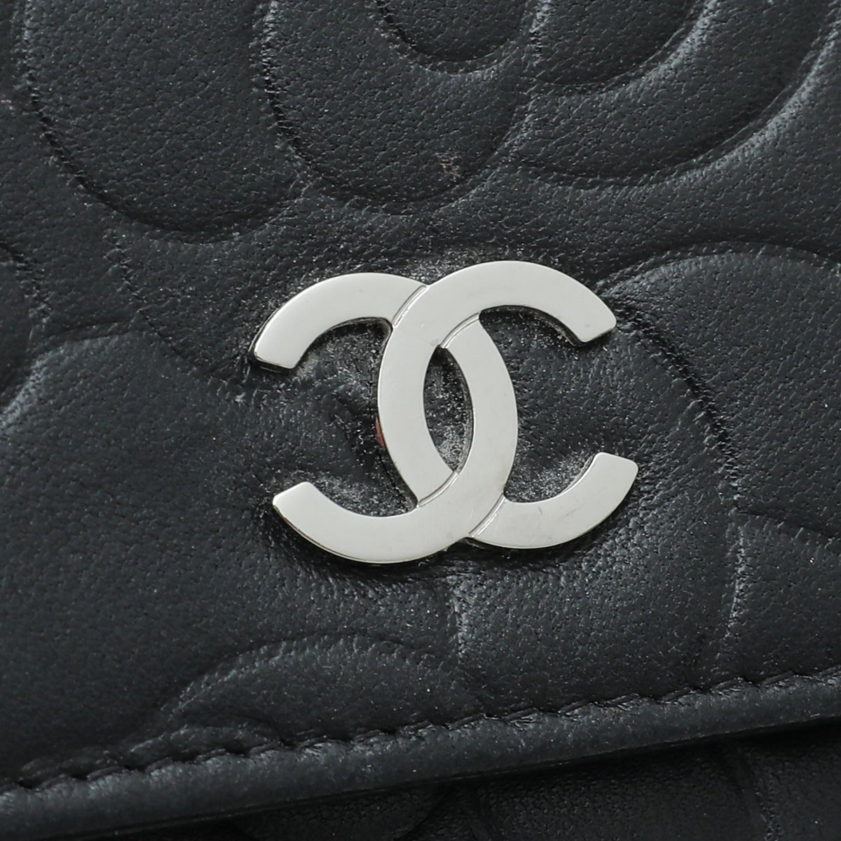 Chanel - Chanel Black CC Camellia French Wallet | The Closet