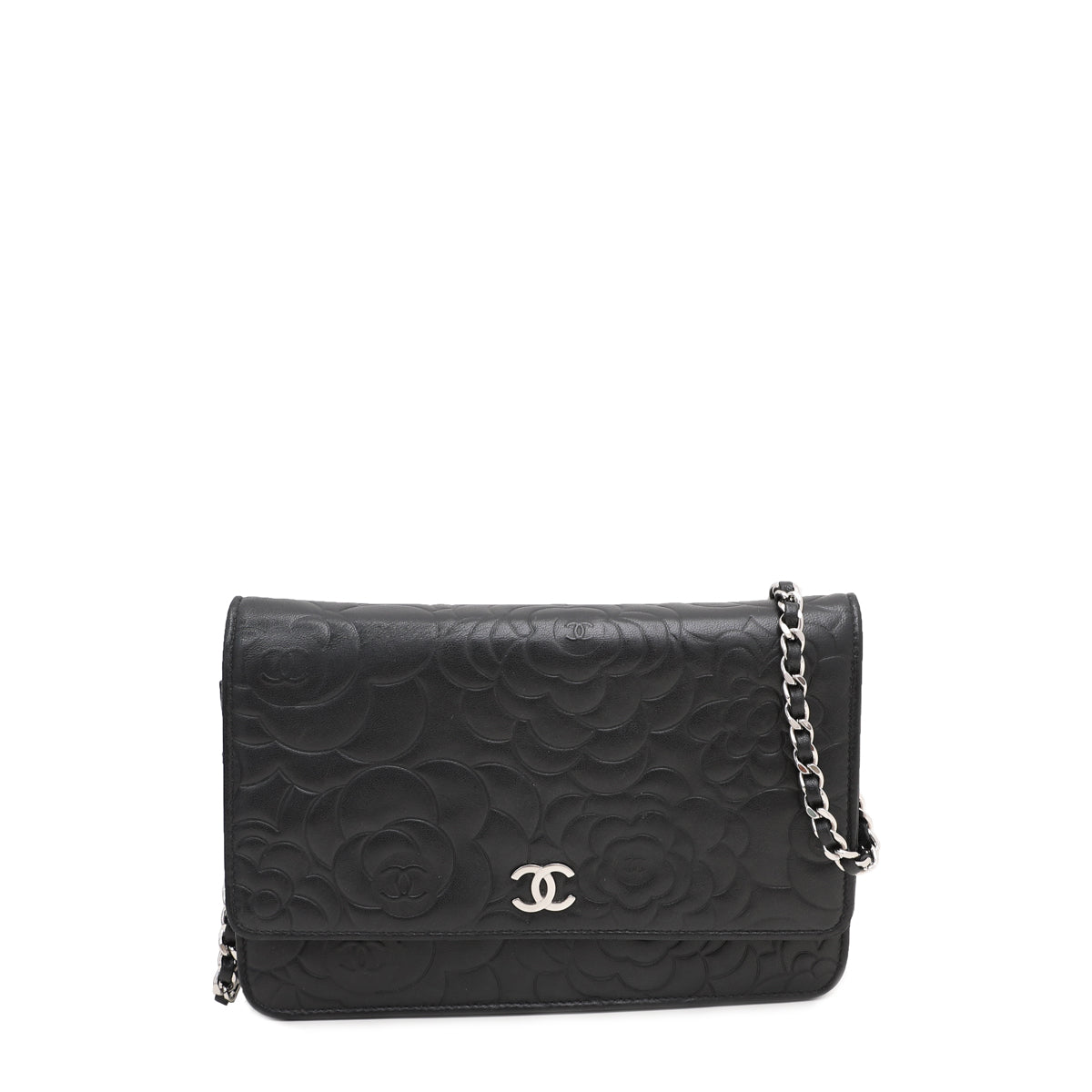 The Closet - Chanel Black CC Camellia Quilted Wallet On Chain | The Closet