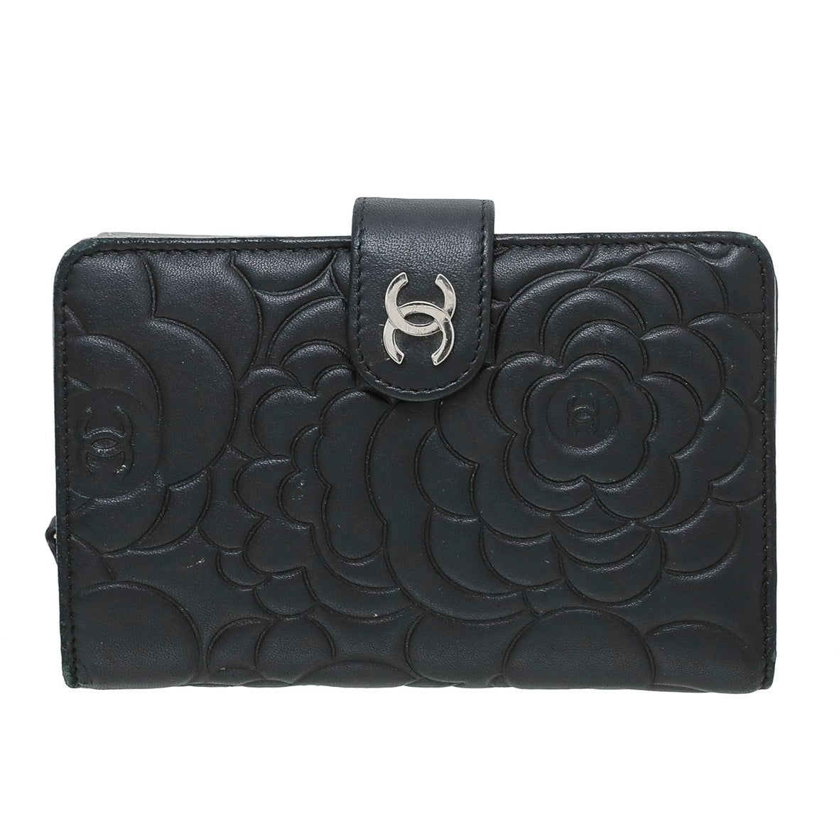 Chanel Black CC Camellia Wallet-Chanel-THE CLOSET