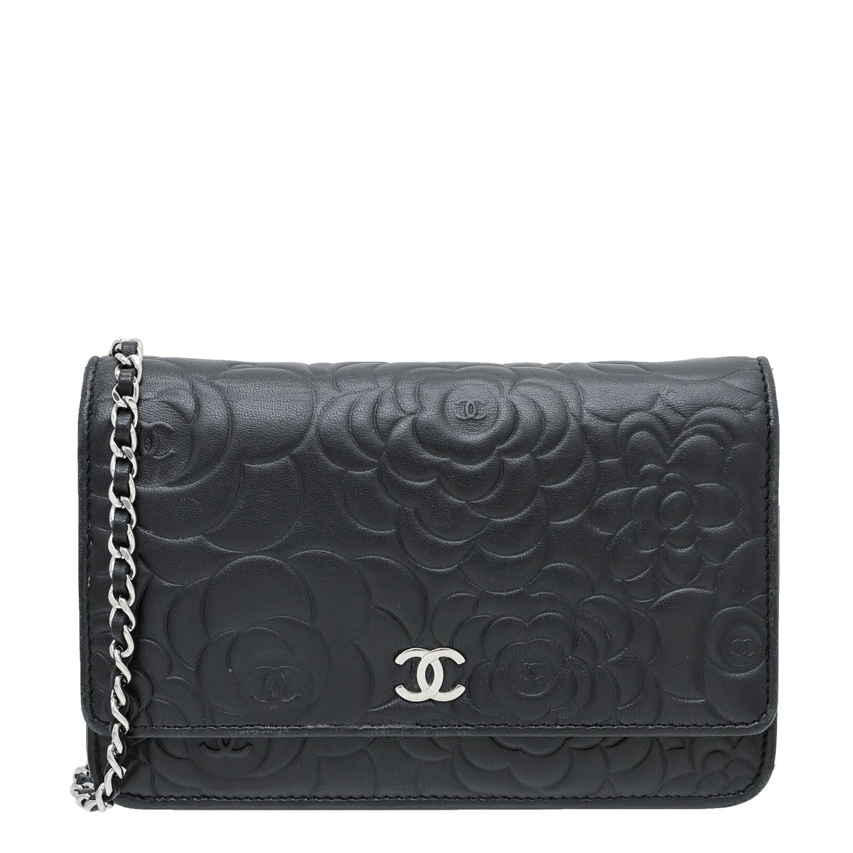 Chanel Black CC Camellia Wallet On Chain-Chanel-THE CLOSET