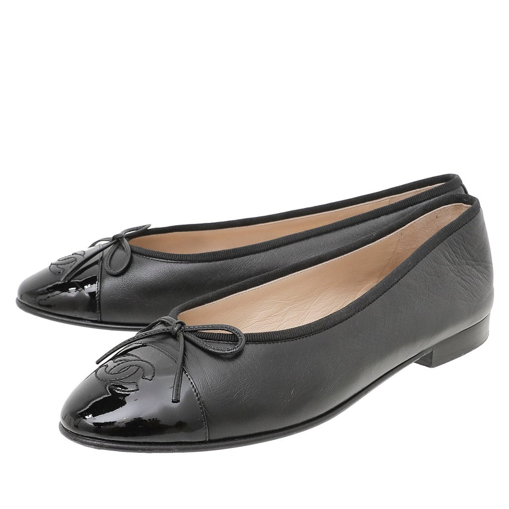 Chanel ballerina clearance flats black