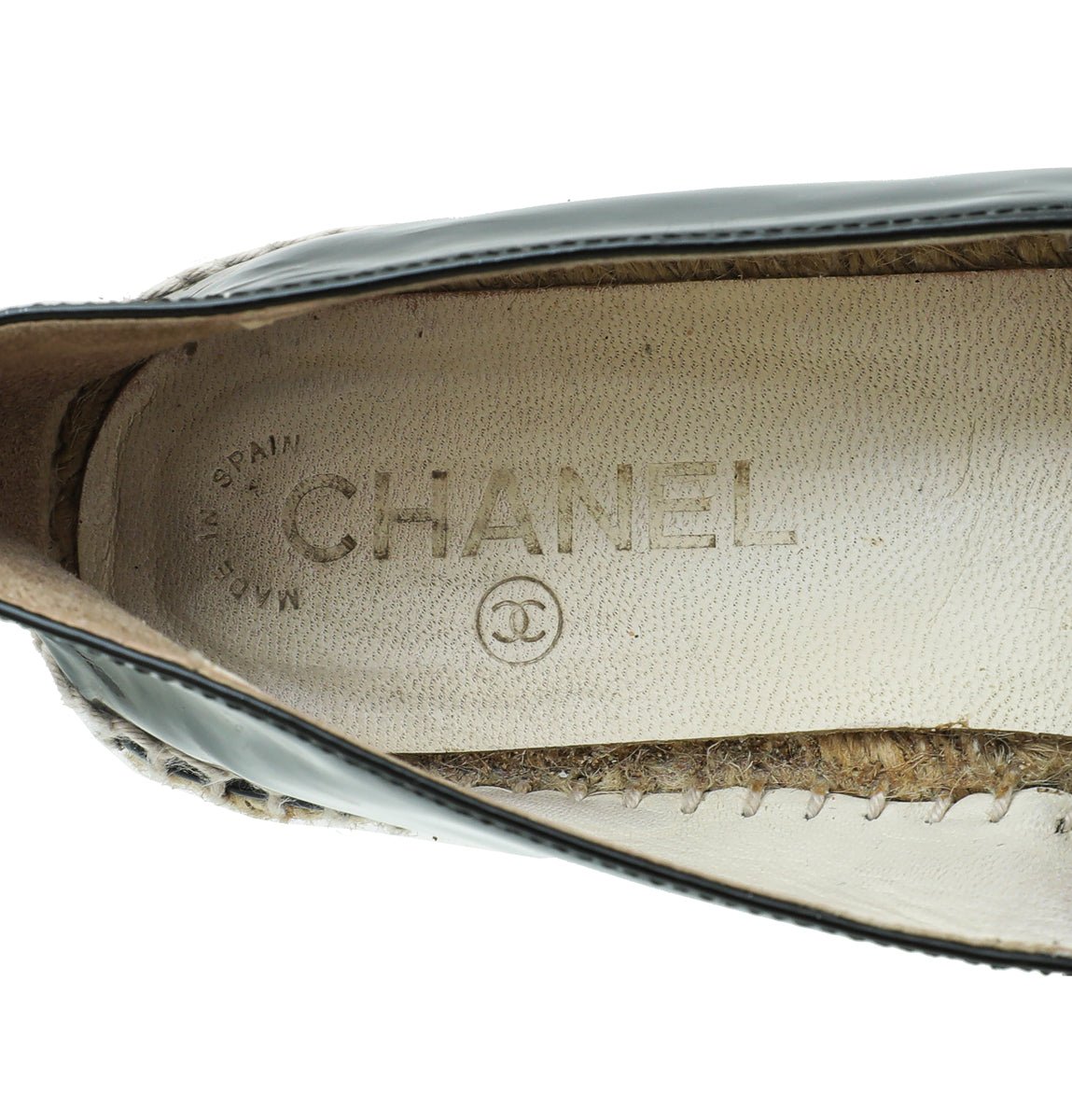 Chanel - Chanel Black CC Cap Toe Espadrille 38 | The Closet